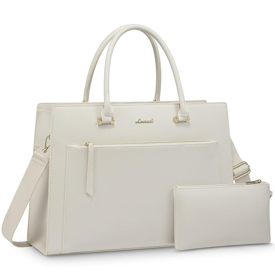 LOVEVOOK Laptop Bag for Women 15.6 Inch Tote Work Bag Leather Computer Briefcase Waterproof Busin... | Amazon (US)