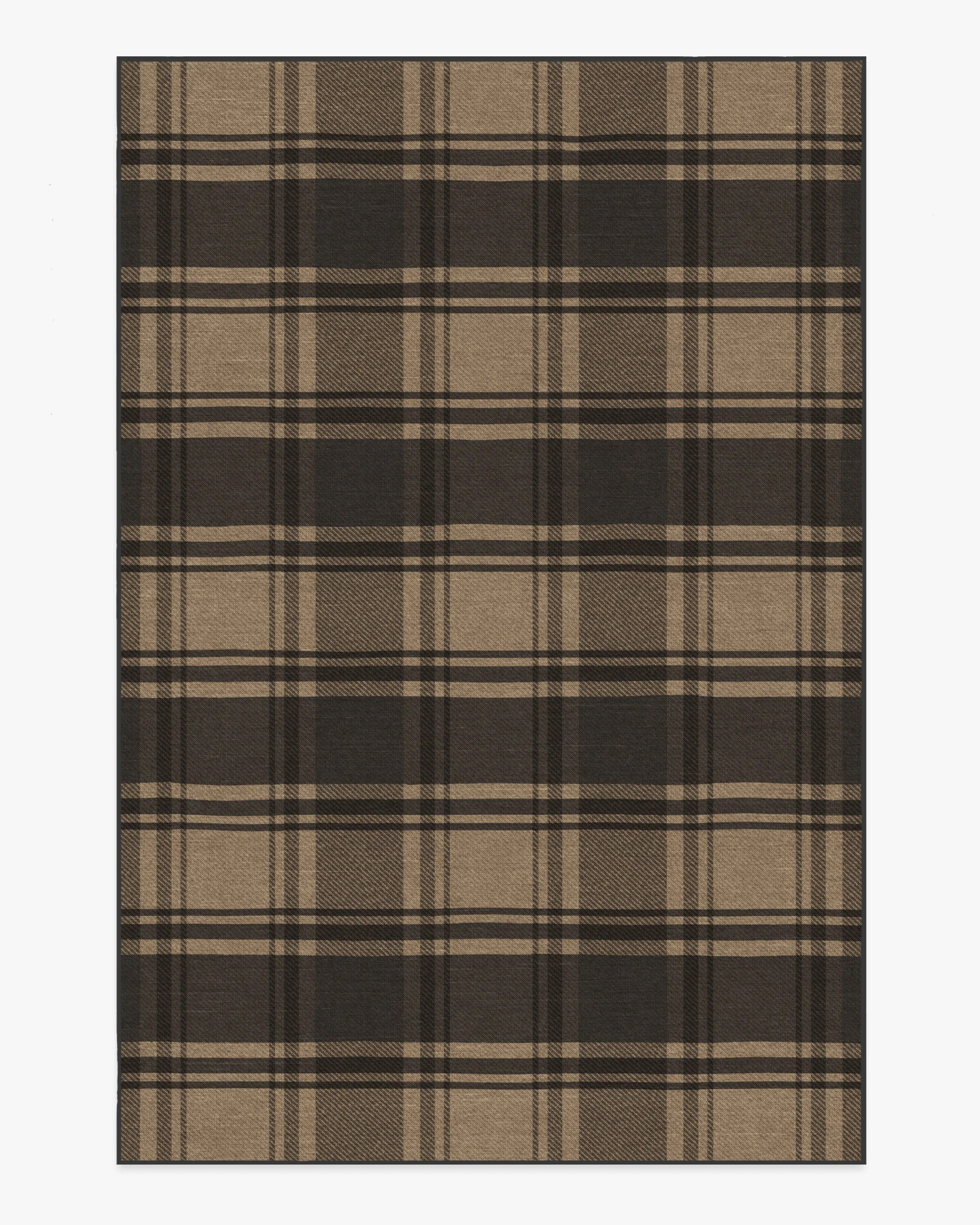 Easton Plaid Charcoal & Natural Rug | Ruggable US | Ruggable