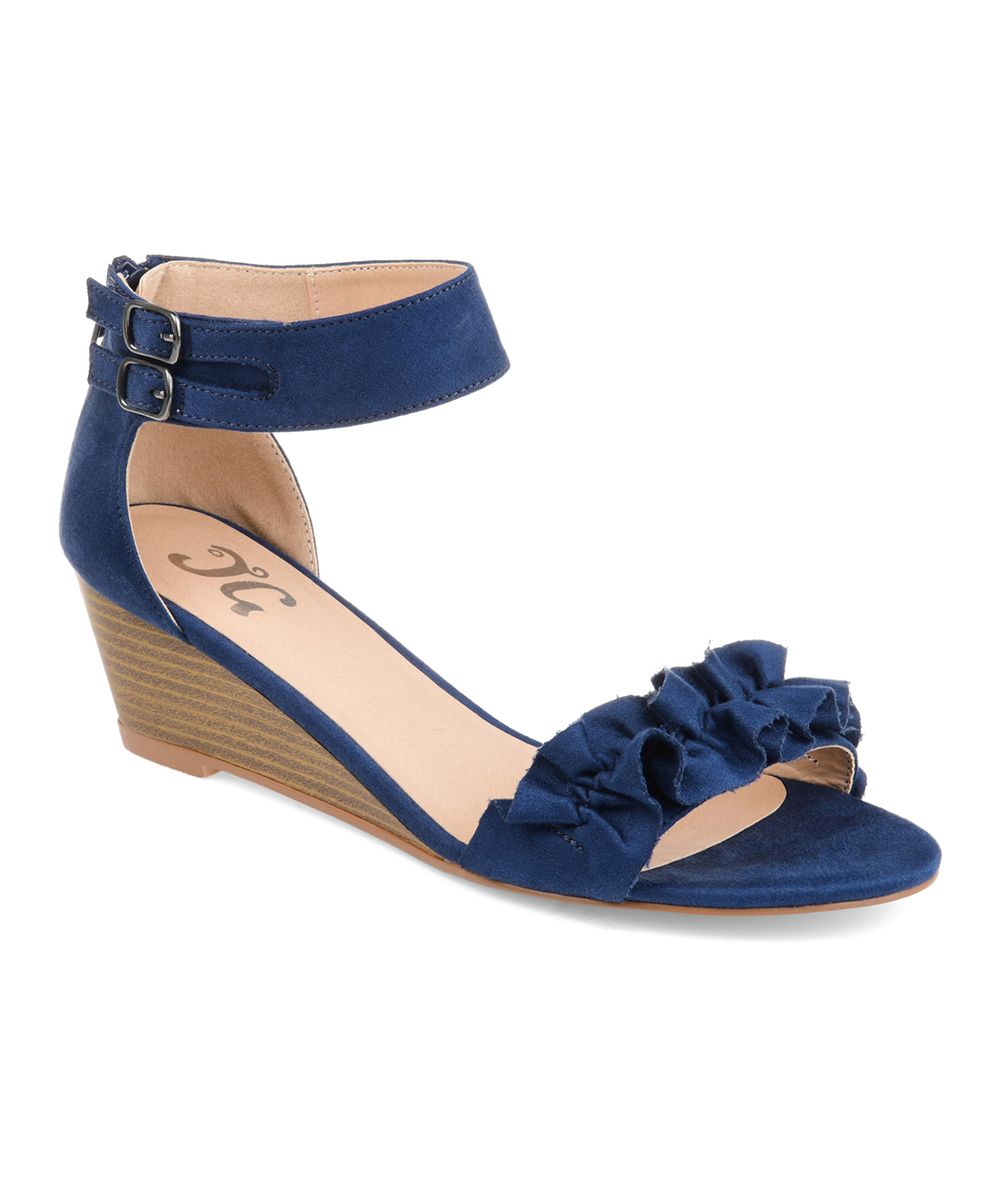 Bella Cora Women's Sandals Blue - Blue Aveya Wedge Sandal - Women | Zulily