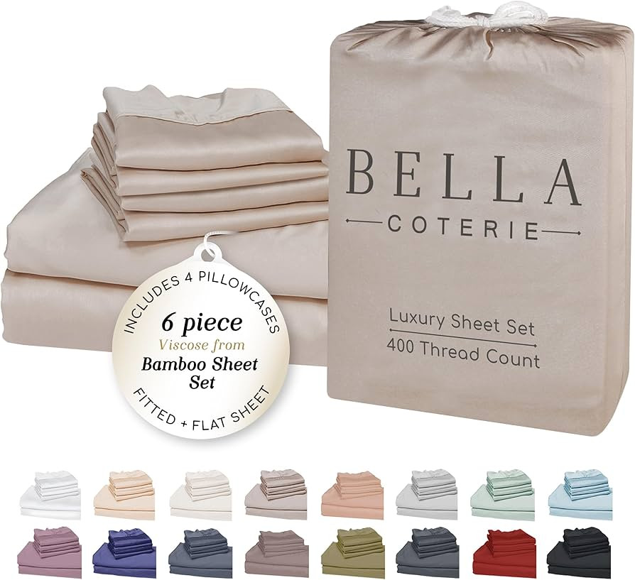 Organically Grown | Cooling | Ultra Soft & Breathable | 18" Deep Pocket w/ Corner Straps | 4 Pill... | Amazon (US)