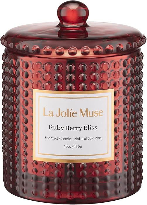 LA JOLIE MUSE - Vela de Navidad | Ruby Berry Bliss | Mandarin Cranberry & Plum | Vela festiva de ... | Amazon (US)