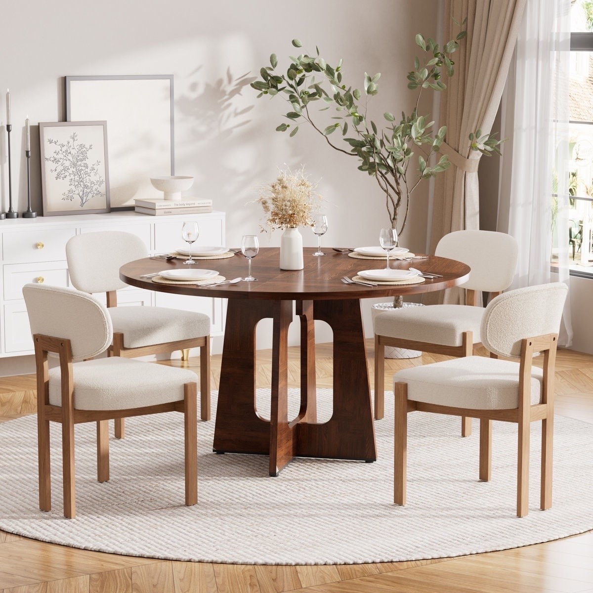 This wooden round dining table set brings natural warmth and timeless design into the home, creating the perfect gathering space for everyday meals, hosting, and meaningful moments 🍽️✨ON SALE and under $650.

Keywords:

* round dining table set
* wooden dining table
* kitchen dining set
* dining room furniture
* small space dining table
* modern dining set
* natural wood table
* apartment dining furniture
* family dining table
* everyday dining setup
* hosting dinner at home
* brunch table setup
* cozy dining space
* open concept dining
* home entertaining furniture
* casual dining room style

#LTKHome #LTKSaleAlert #LTKSeasonal