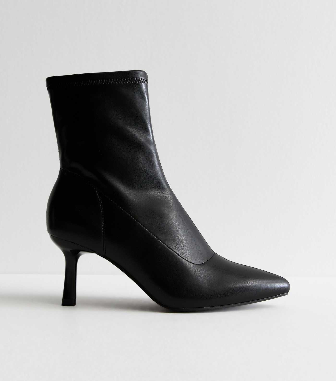 Black Leather-Look Size Zip Ankle Boots | New Look | New Look (UK)