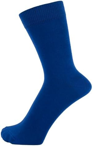 ZAKIRA Finest Combed Cotton Dress Socks in Plain Colours for Men, Women | Amazon (US)