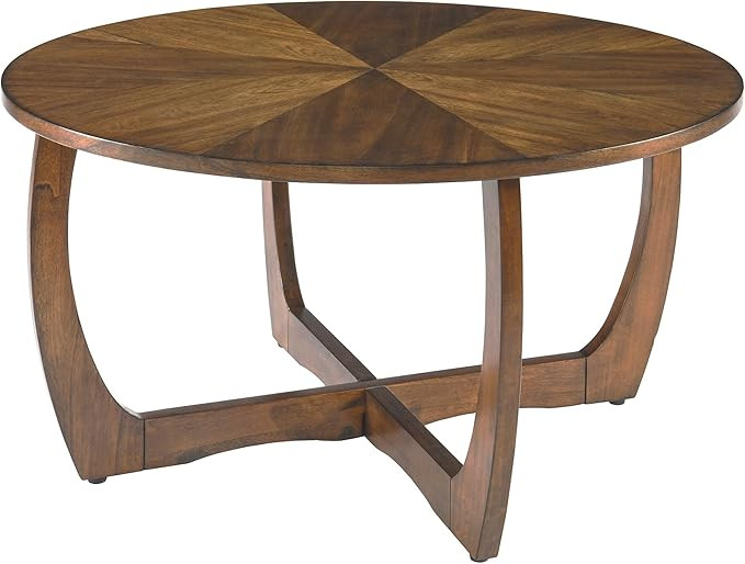 Round Coffee Table for Living Room Patio, 33.5" Mid-Century Modern Drum Round Wood Coffee Table w... | Amazon (US)