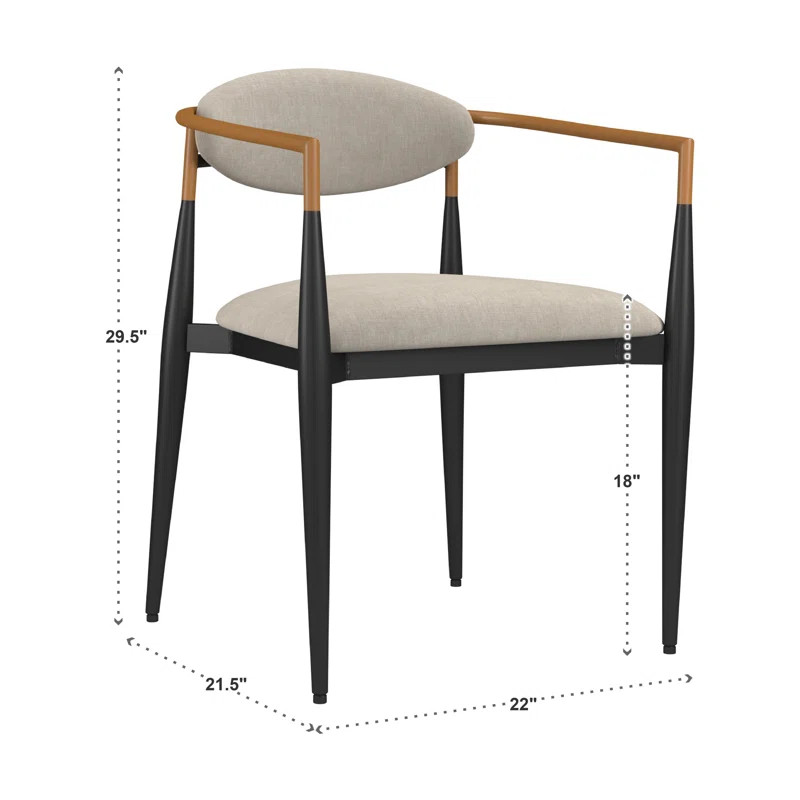 Johne Fabric Upholstered Back Arm Chair | Wayfair North America