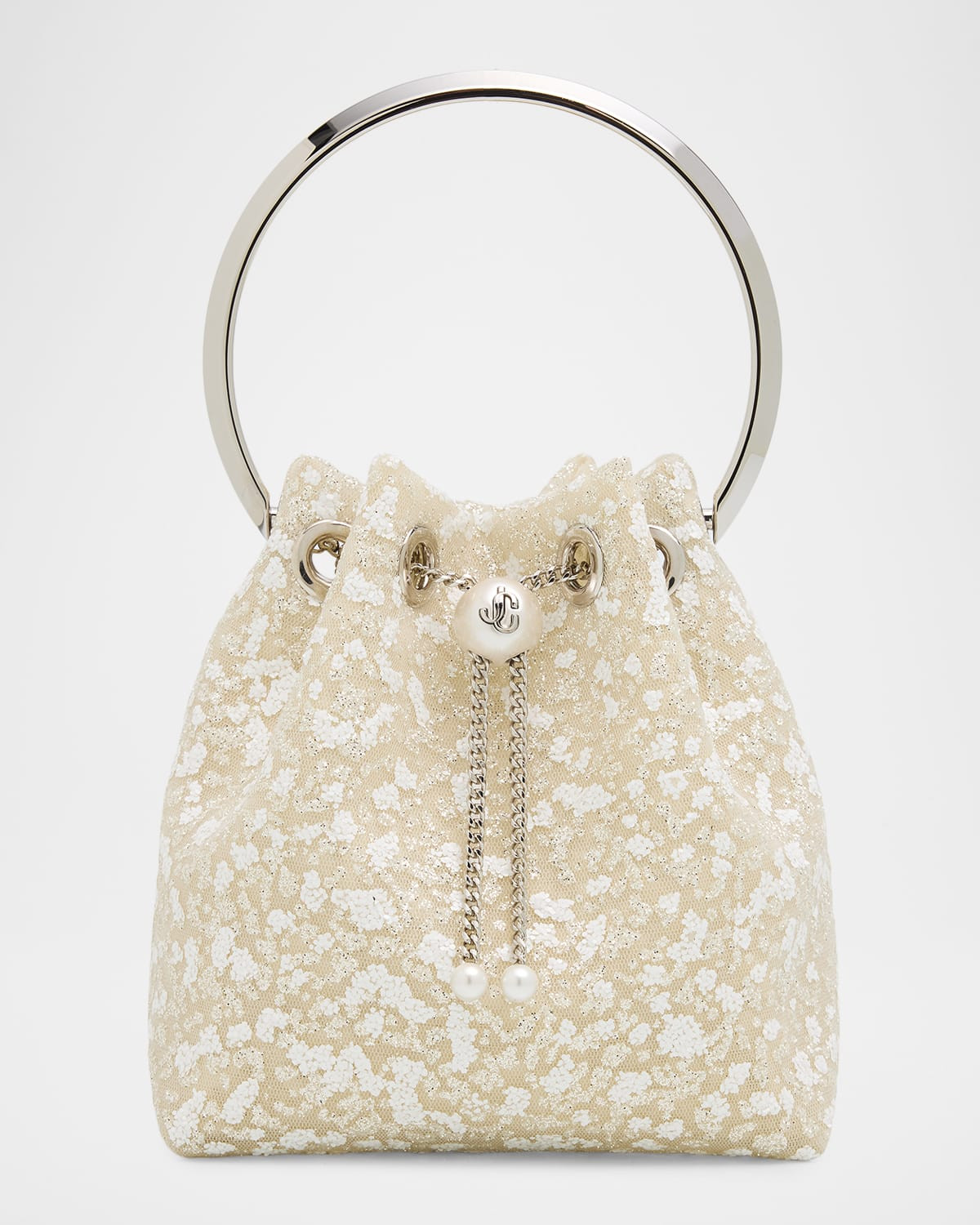 Bon Bon Lace Top-Handle Bucket Bag | Neiman Marcus