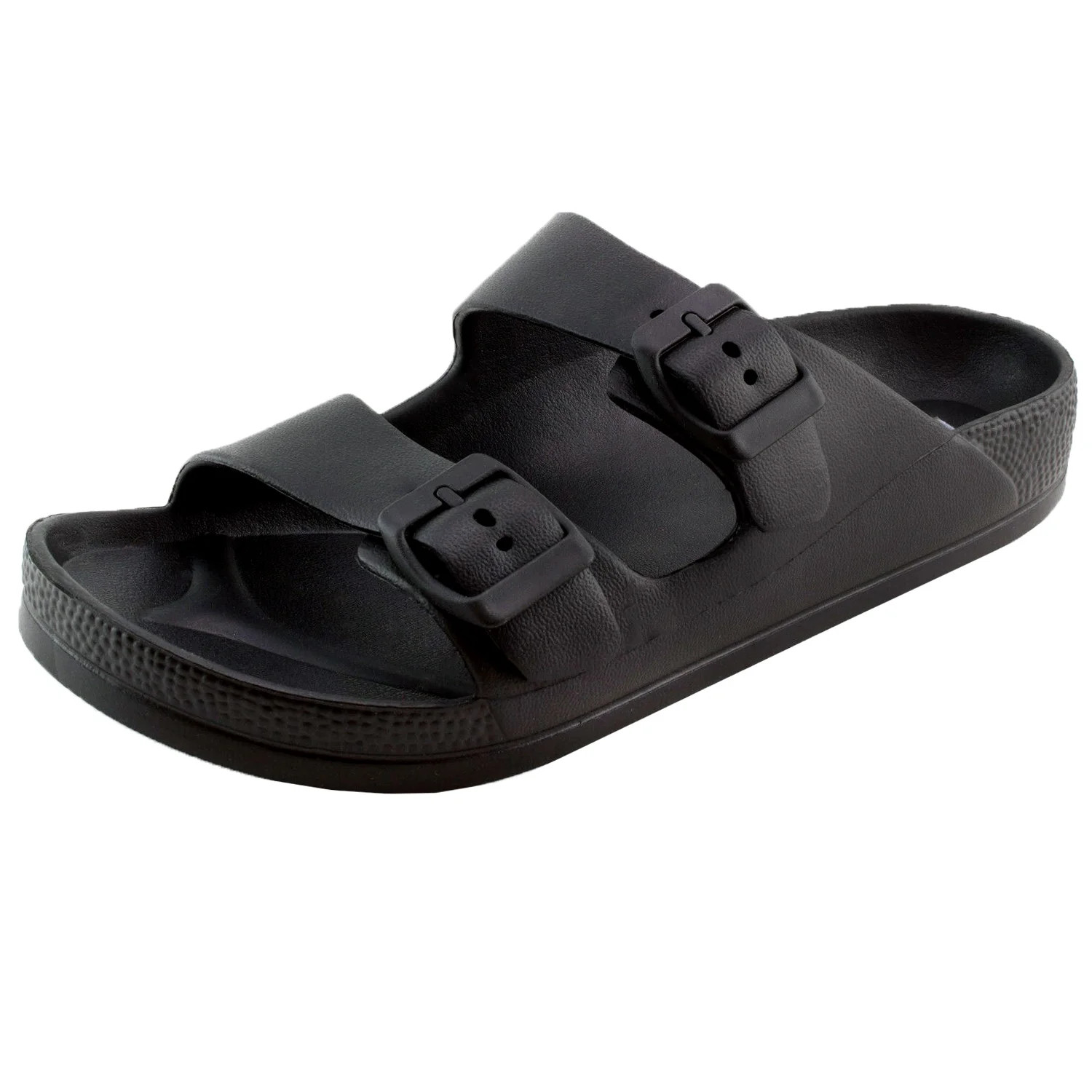 Women's Lightweight Comfort Soft Slides EVA Adjustable Double Buckle Flat Sandals (FREE SHIPPING) | Walmart (US)