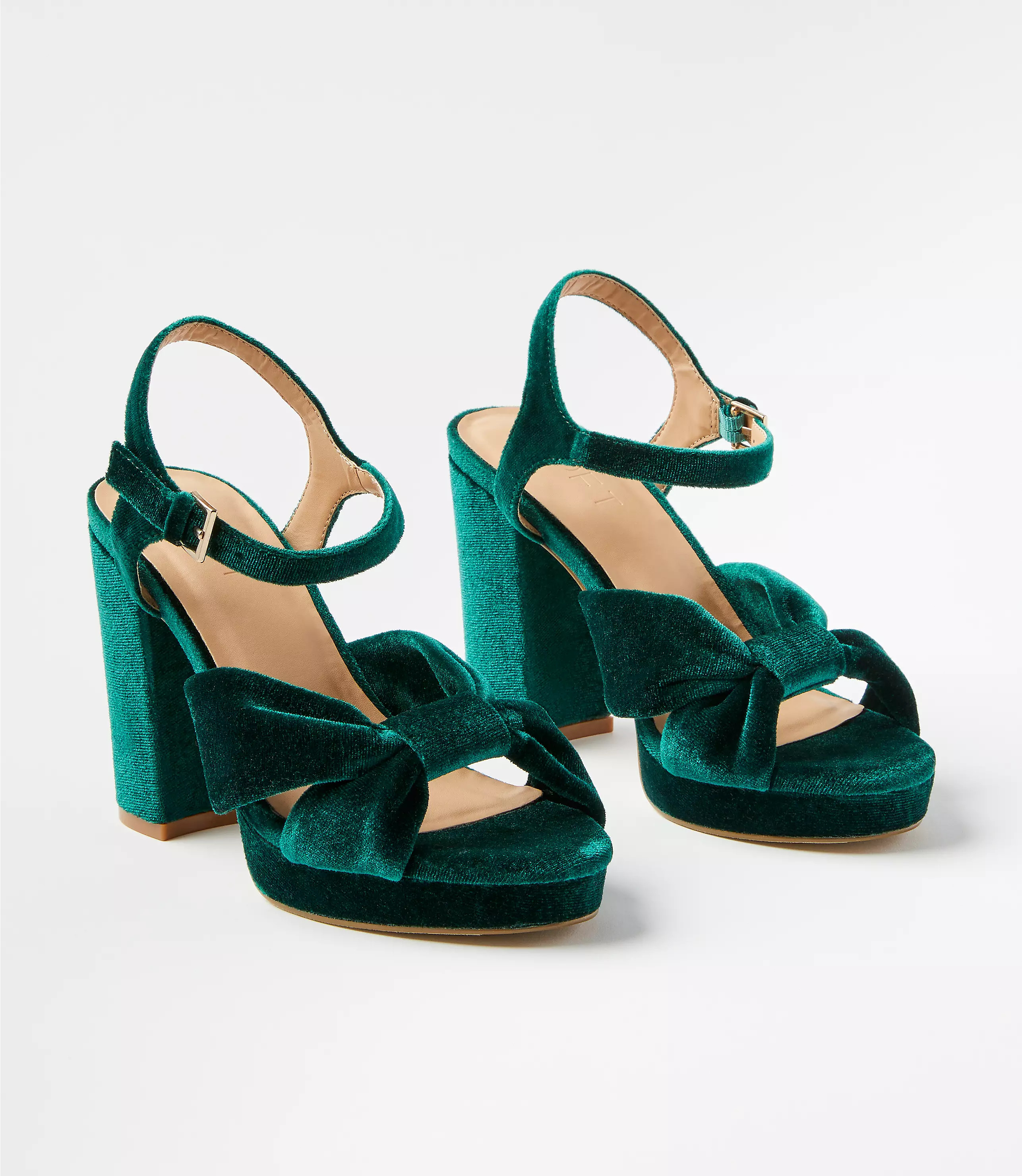 Velvet Twist Platform Sandals | LOFT
