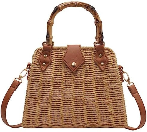 Cross Body Handbags for Women Straw Woven Beach Bag 2026 Summer Handmade Purses Wicker Rattan Bag... | Amazon (US)
