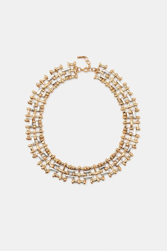 Zara - Combined Chain Necklace - Gold / Silver - M - Woman | Zara US