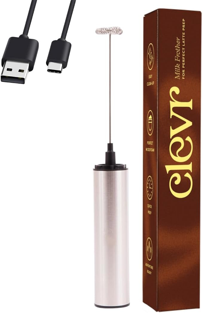Clevr Milk Frother, Hand Stirrer for Coffee, Matcha, Hot Chocolate, Protein Shake, Latte, Tea, St... | Amazon (US)