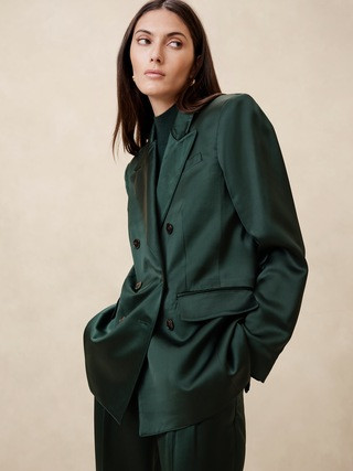 Isa Italian Satin Blazer | Banana Republic (US)