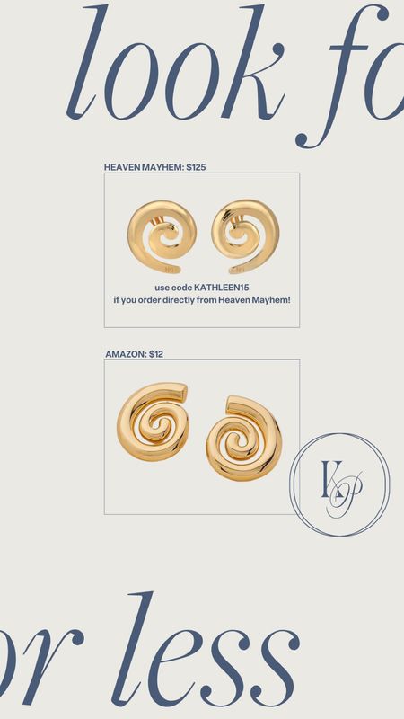 Look For Less - spiral earrings! #kathleenpost #vacayaccessories #beachvacation #vacationlooks

#LTKtravel #LTKstyletip #LTKSeasonal