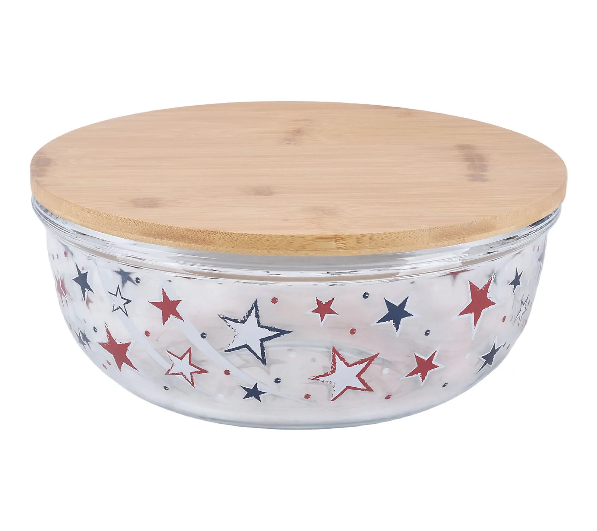 As Is Temp-tations Seasonal 6qt Shallow Glass Bamboo Lid | QVC