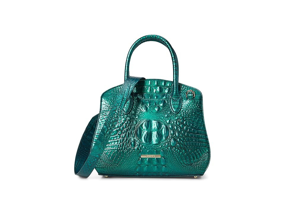 Brahmin Rosetta Cross Body Women's Handbags Mystic Green, Leather/Polyester | Zappos