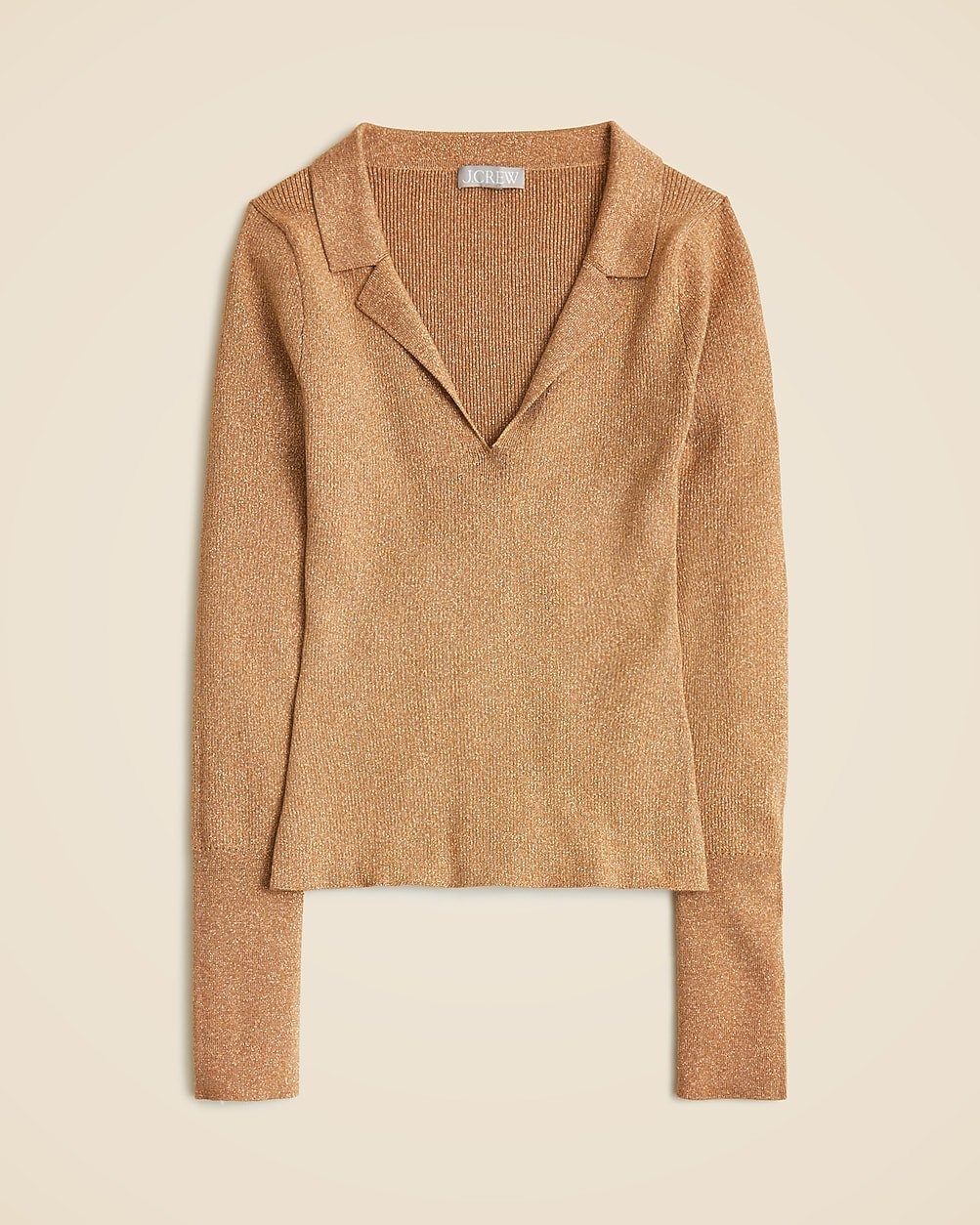 Fitted pullover sweater with metallic threads in TENCEL™ lyocell blend | J. Crew US