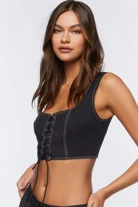 Lace-Up Crop Top | Forever 21 (US)