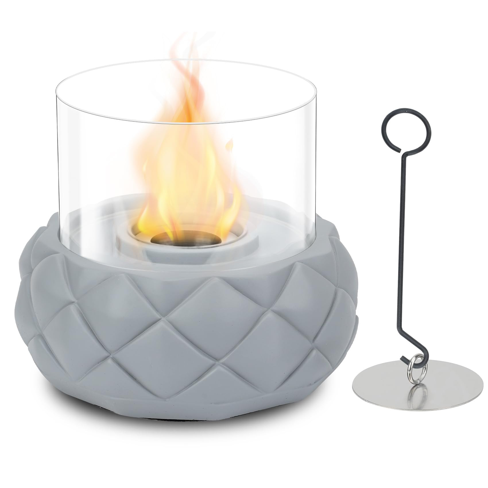 Onlyfire Smokeless Tabletop Fire Pit with Glass Wind Guard & Extinguisher, Portable Concrete Fire... | Amazon (CA)