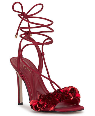 Women's Oveny Sequin Ankle Wrap Dress Sandals | Macy's