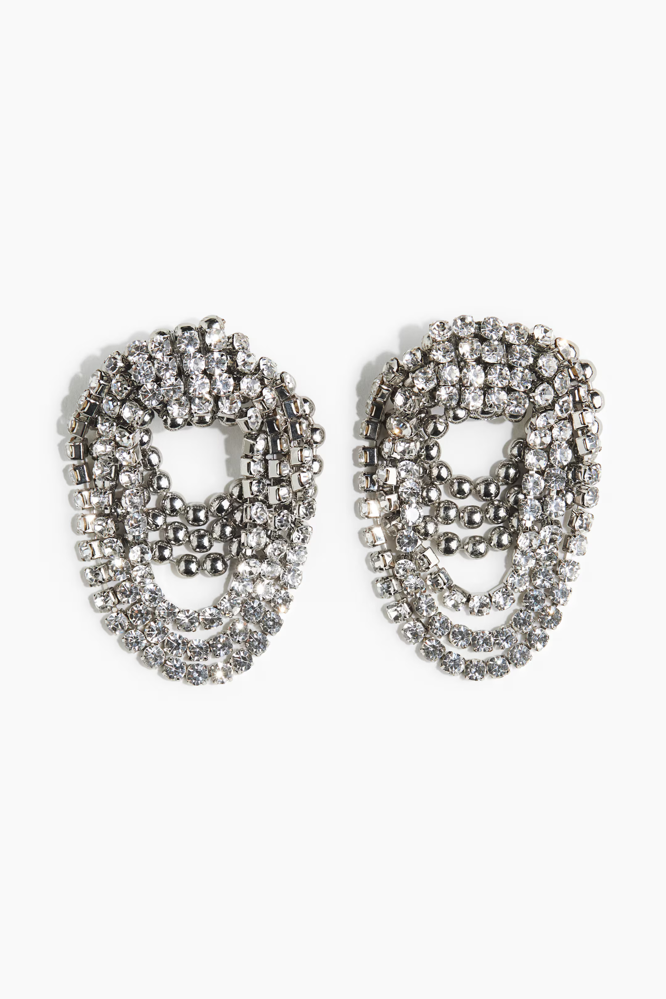 Multi-chain earrings - Silver-coloured - Ladies | H&M GB | H&M (UK, MY, IN, SG, PH, TW, HK)