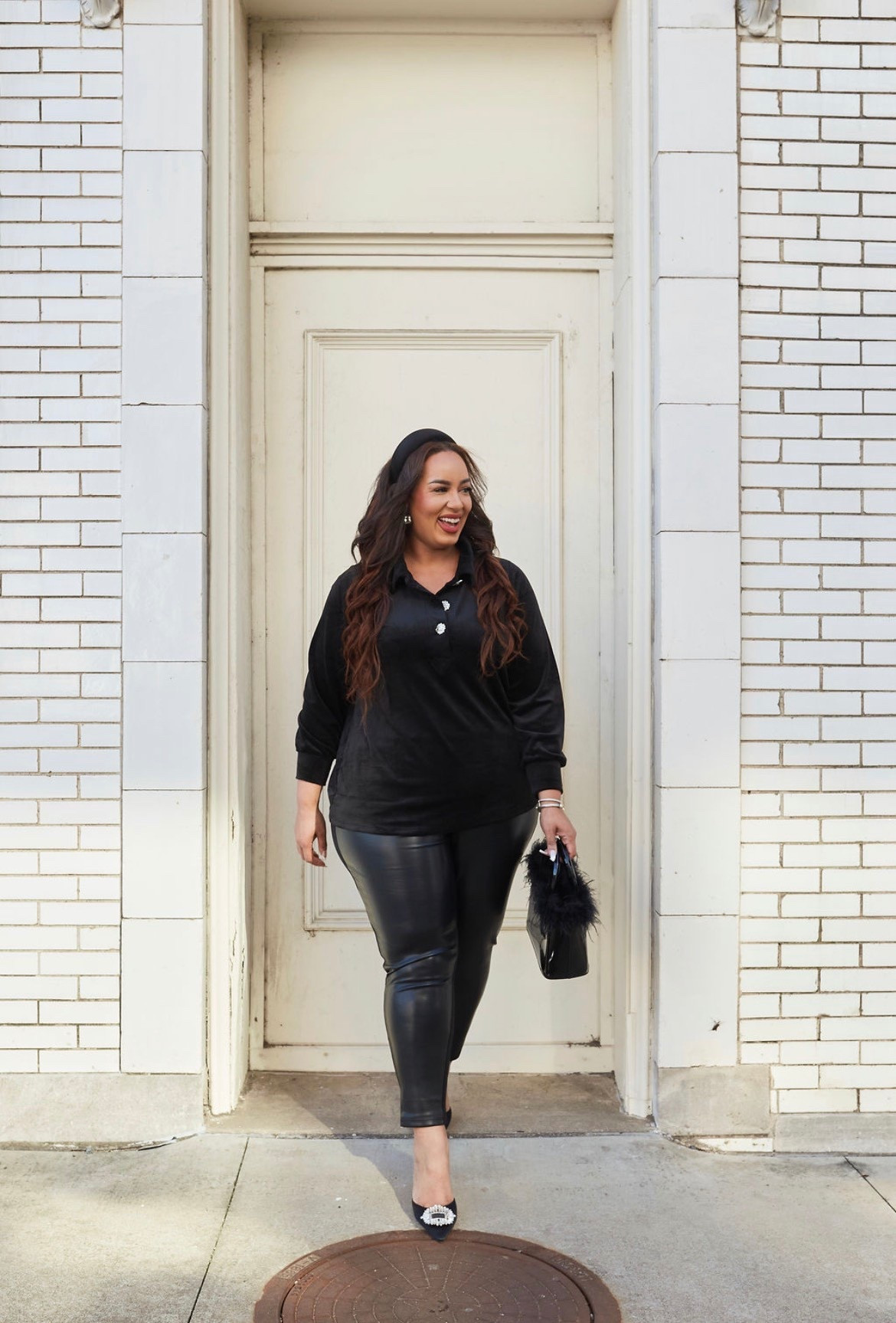 The coziest rhinestone button top paired with faux leather leggings 🖤 The easiest holiday outfit to recreate ✨

#LTKFindsUnder100 #LTKMidsize #LTKHoliday