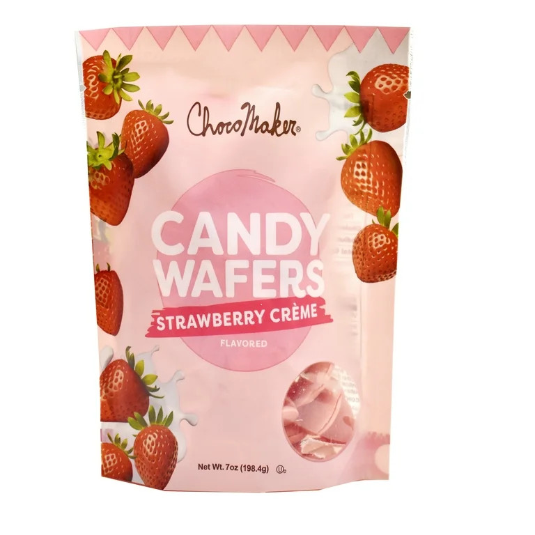 ChocoMaker Strawberry Crème Candy Wafer Melts, Gluten Free, 7oz (198.4g) | Walmart (US)