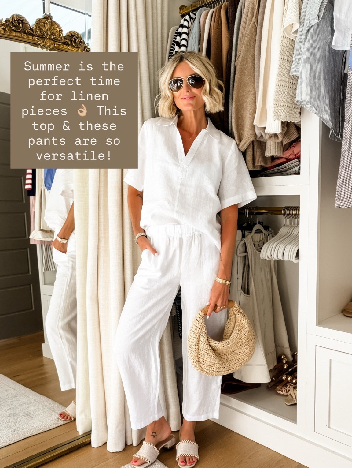 Another matching set that’s perfect for summer 👏🏼 I love how it looks elevated but is still so comfortable! Wearing S.

Loverly Grey, Quince, linen white linen matching set, summer fashion, summer outfit ideas

#LTKootd #LTKSeasonal