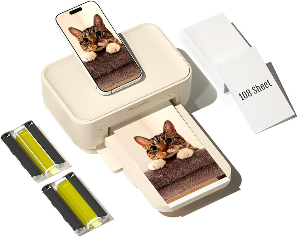 HPRT Photo Printer 4x6,+108 Sheets&2Ribbon,Phone Instant Picture Printer for iPhone, Android, Por... | Amazon (US)