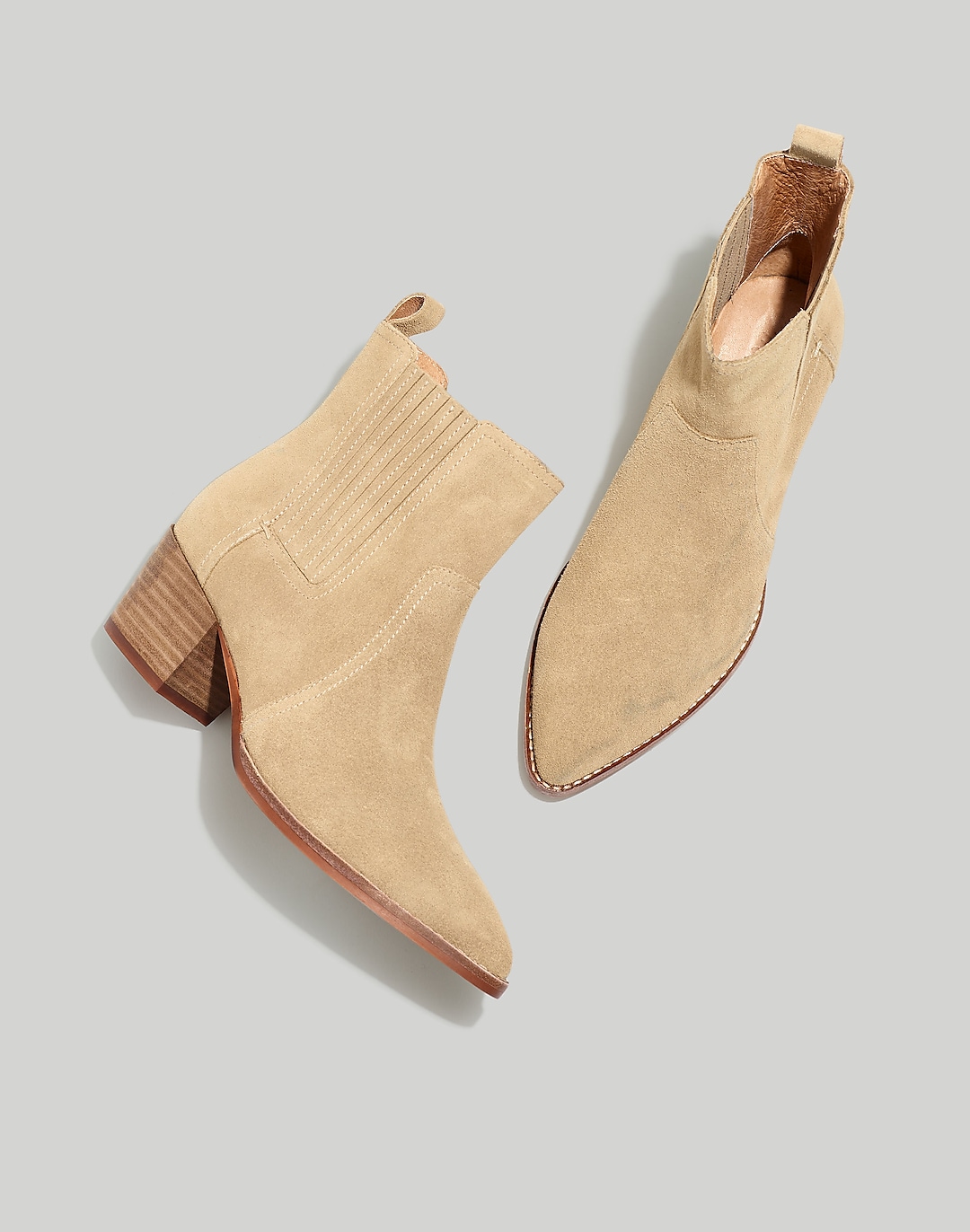 The Western Ankle Boot in Suede | Madewell