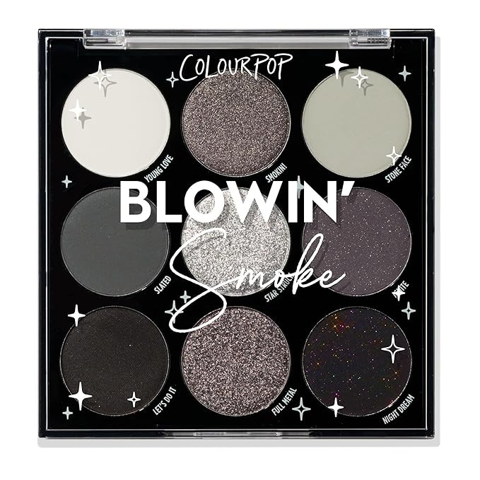 ColourPop Blowin' Smoke Eyeshadow Palette - Silver & Smokey Eye Eyeshadow Palette with Metallic &... | Amazon (US)