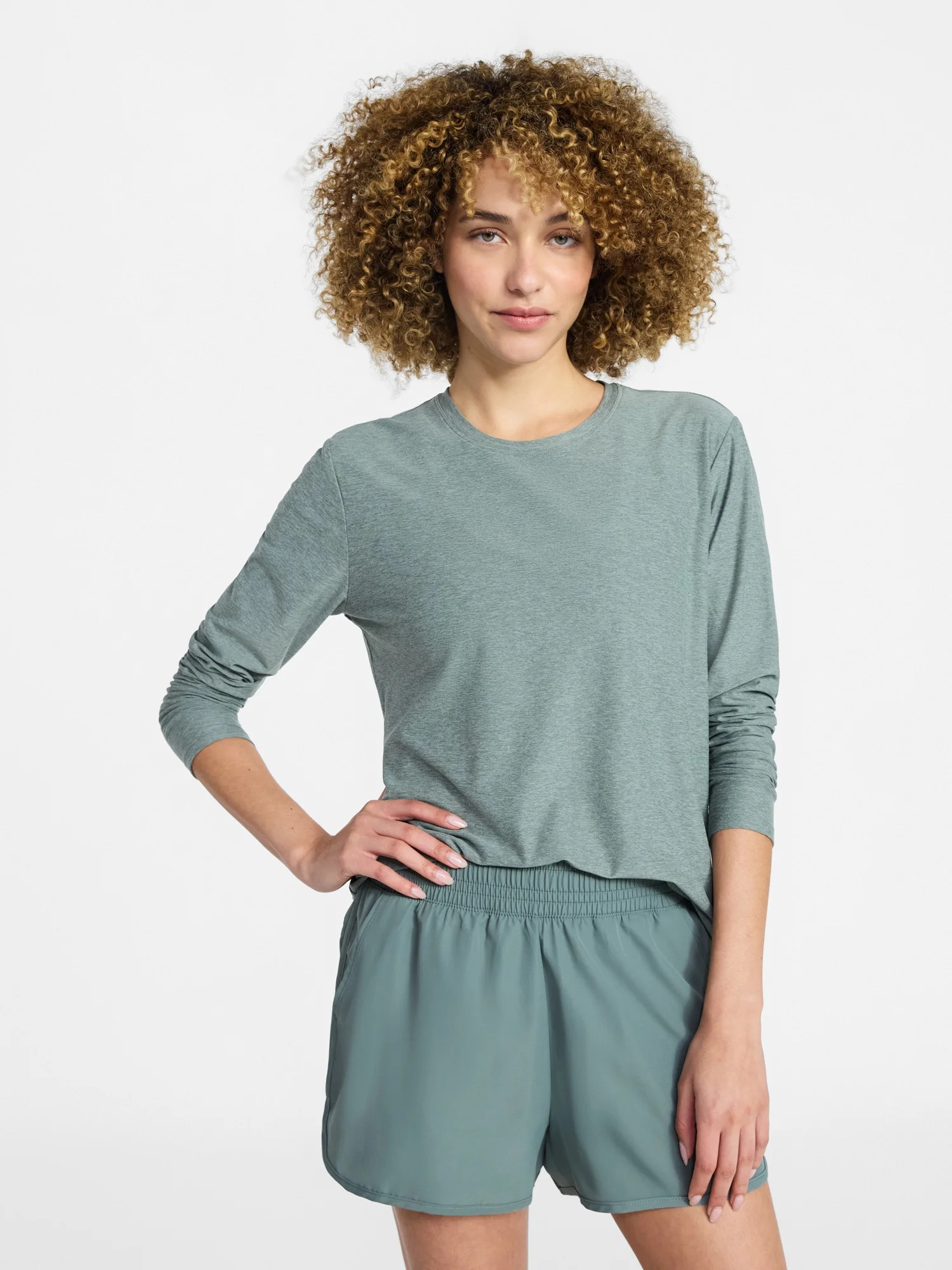 Athletic Works Women's ButterCore Tee with Long Sleeves, Sizes XS-XXXL | Walmart (US)