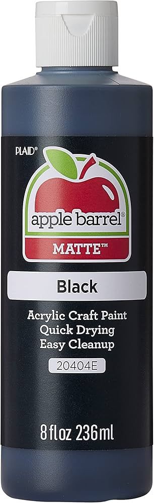Apple Barrel Acrylic Paint in Assorted Colors (8 Ounce), 20404 Black | Amazon (US)