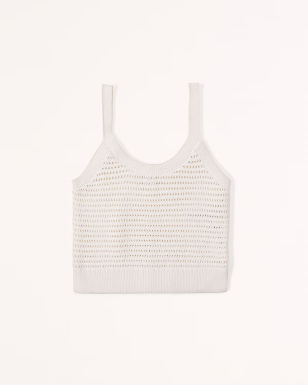 Crochet Scoopneck Tank | Abercrombie & Fitch (US)