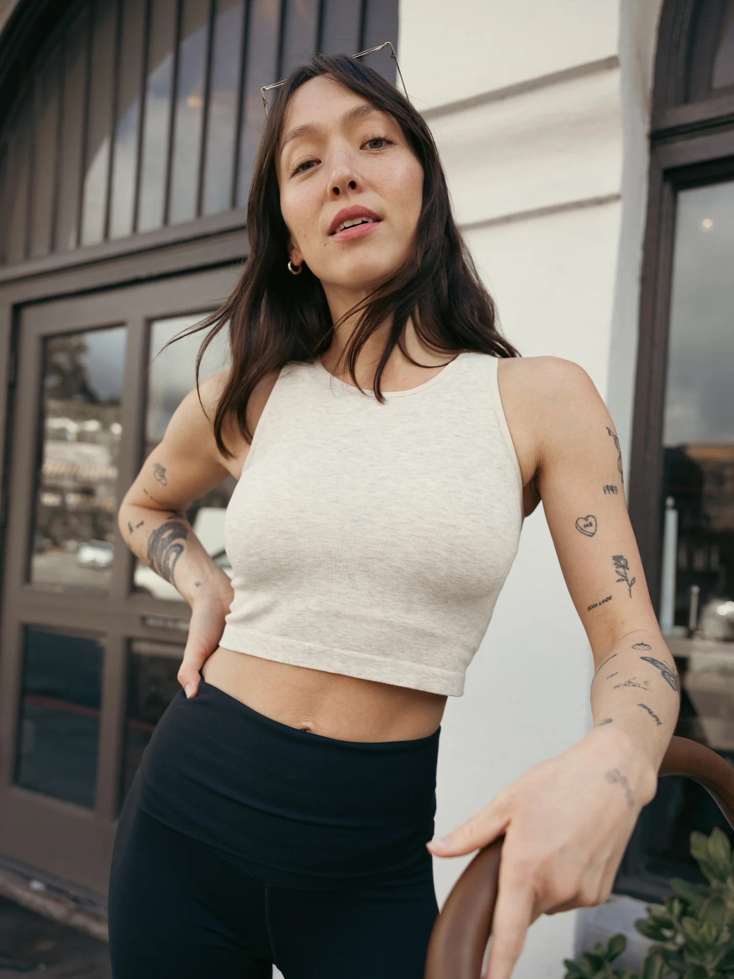 Sublime® Bamboo Maternity & Nursing Longline Bra Top | Oatmeal Heather - Kindred Bravely | Kindred Bravely