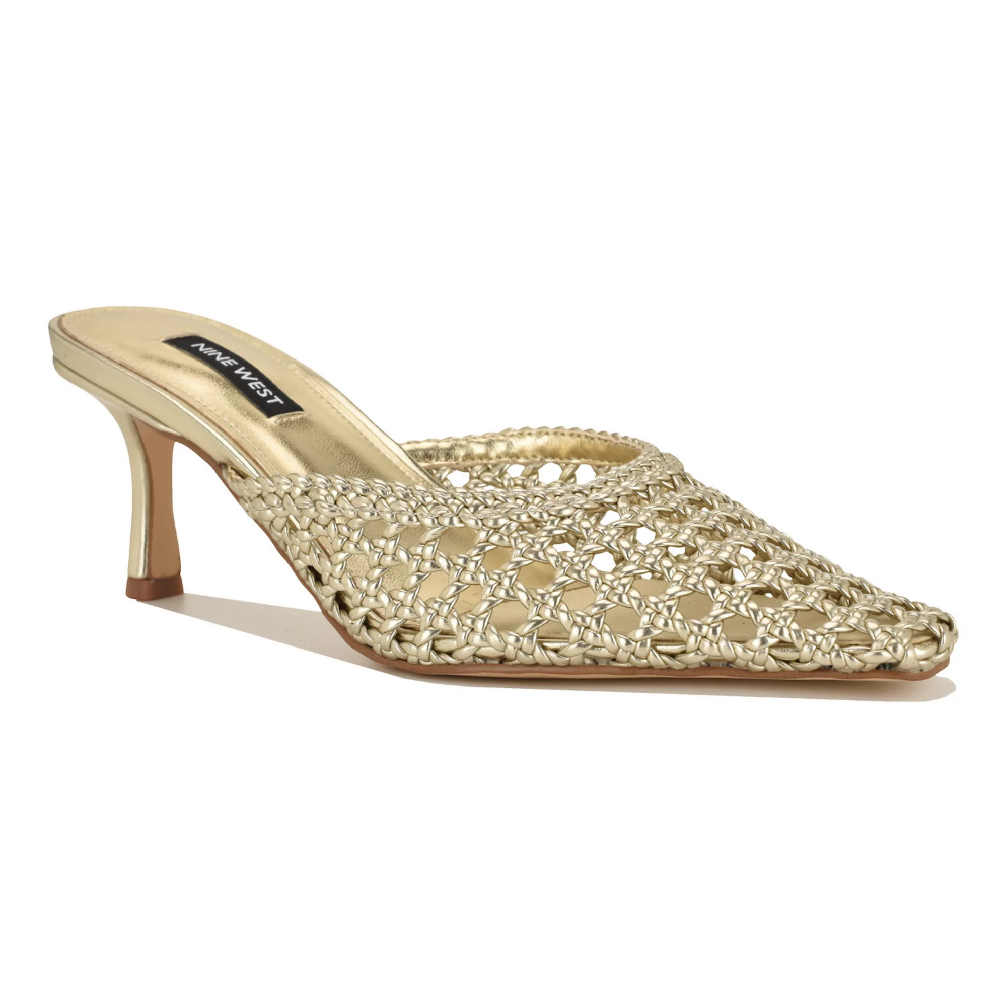 Nine West Camenlaw Women's Woven Tapered Heel Dress Mules | Kohl's