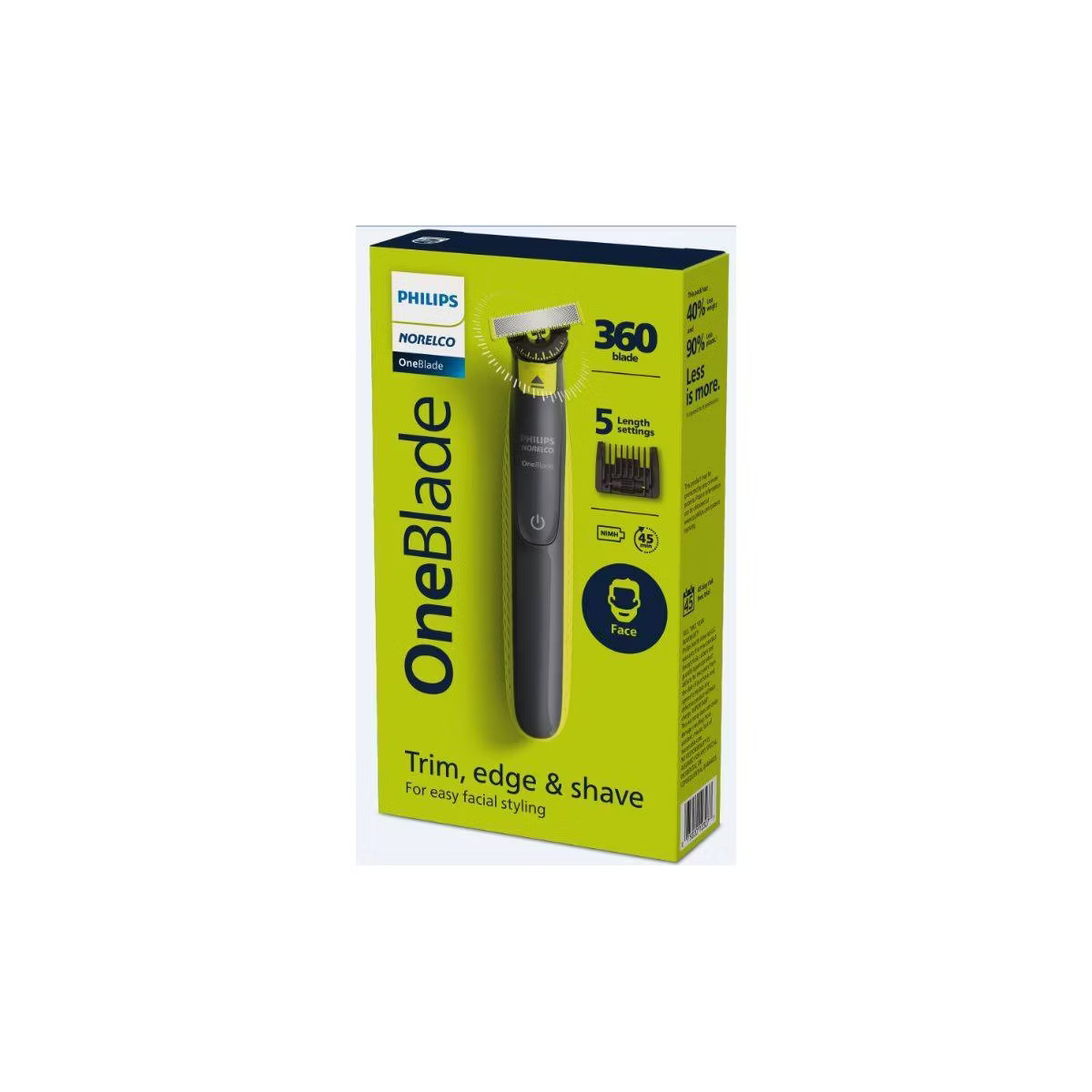 Philips Norelco OneBlade 360 Face Rechargeable Men's Electric Shaver and Trimmer - QP2724/70 | Target