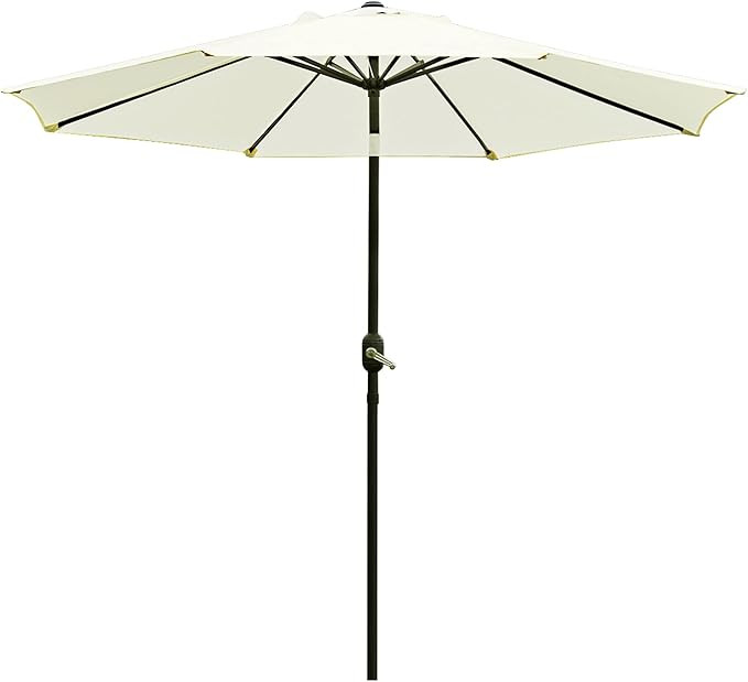 Sunnyglade 9' Patio Umbrella Outdoor Table Umbrella with 8 Sturdy Ribs (Beige) | Amazon (US)