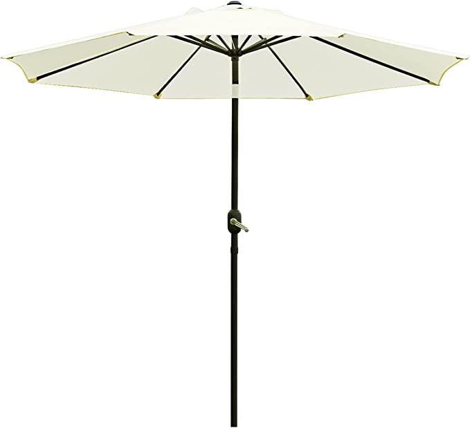 Sunnyglade 9' Patio Umbrella Outdoor Table Umbrella with 8 Sturdy Ribs (Beige) | Amazon (US)
