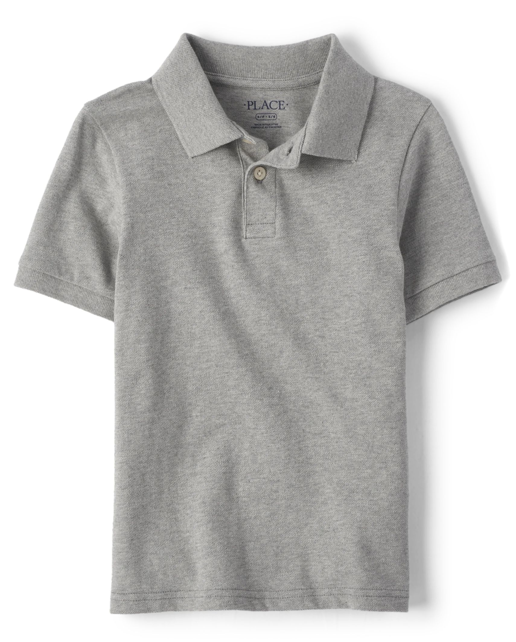 Boys Uniform Pique Polo - smokeb10 | The Children's Place