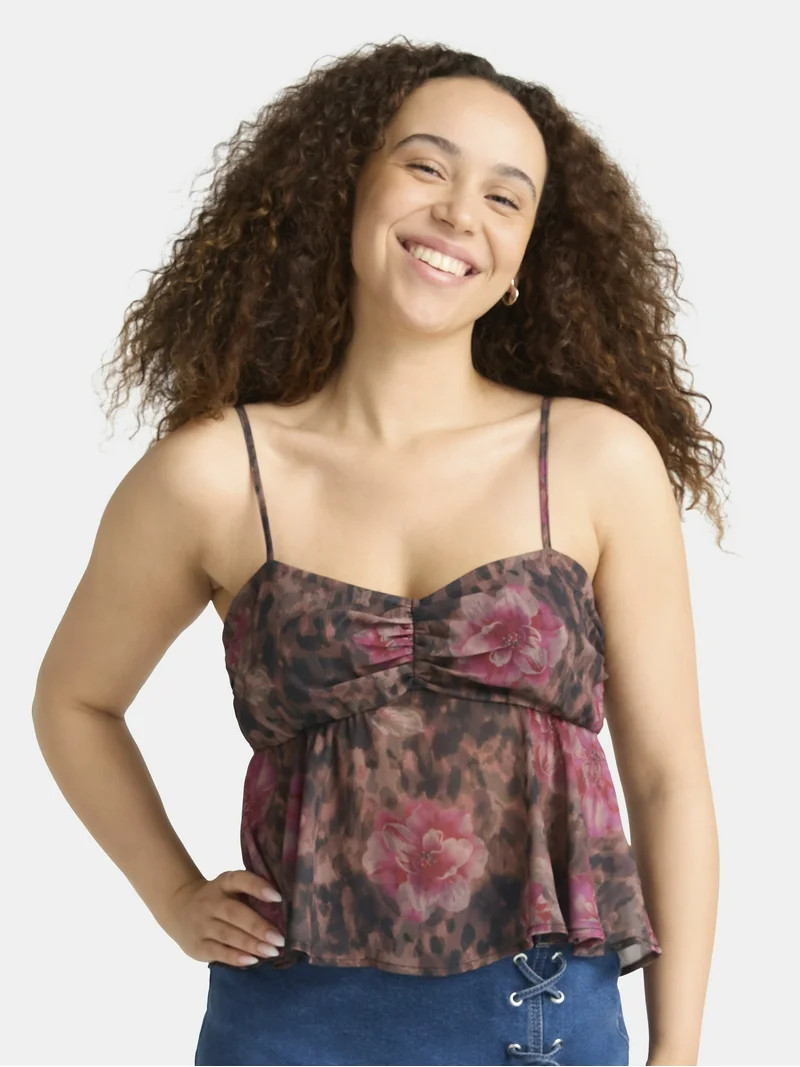 Madden NYC Women’s Cami Babydoll Top, Sizes XXS-2XL | Walmart (US)