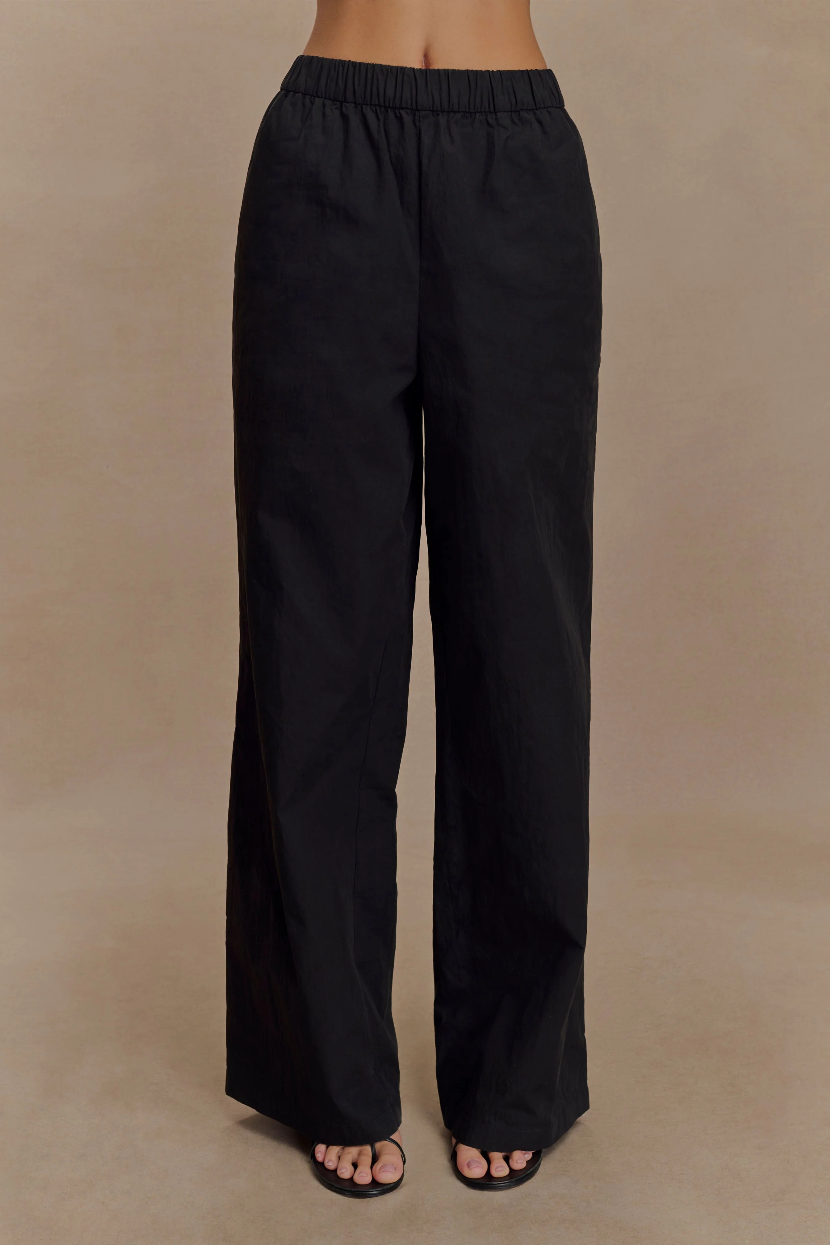 Campbell Cotton Wide Leg Pants - Black | Meshki (APAC)