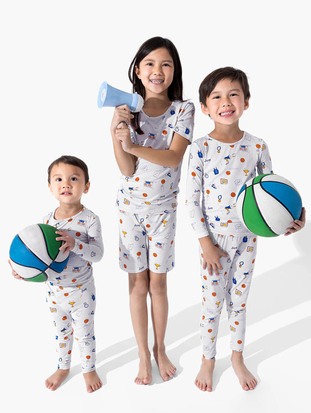 All Star Basketball Bamboo Kids Pajama Short Set | Bellabu Bear