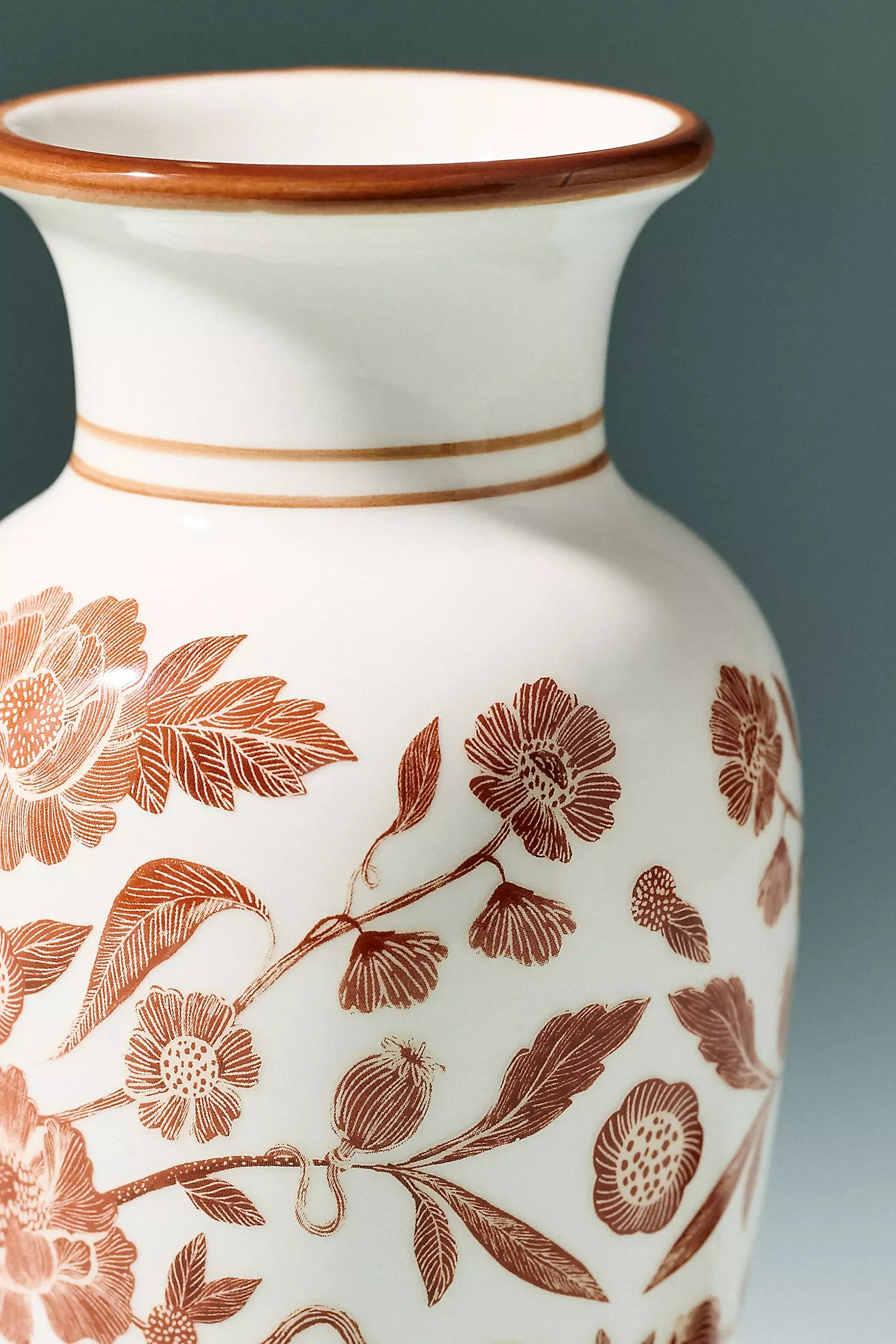 Reverie Floral Ceramic Vase | Anthropologie (US)