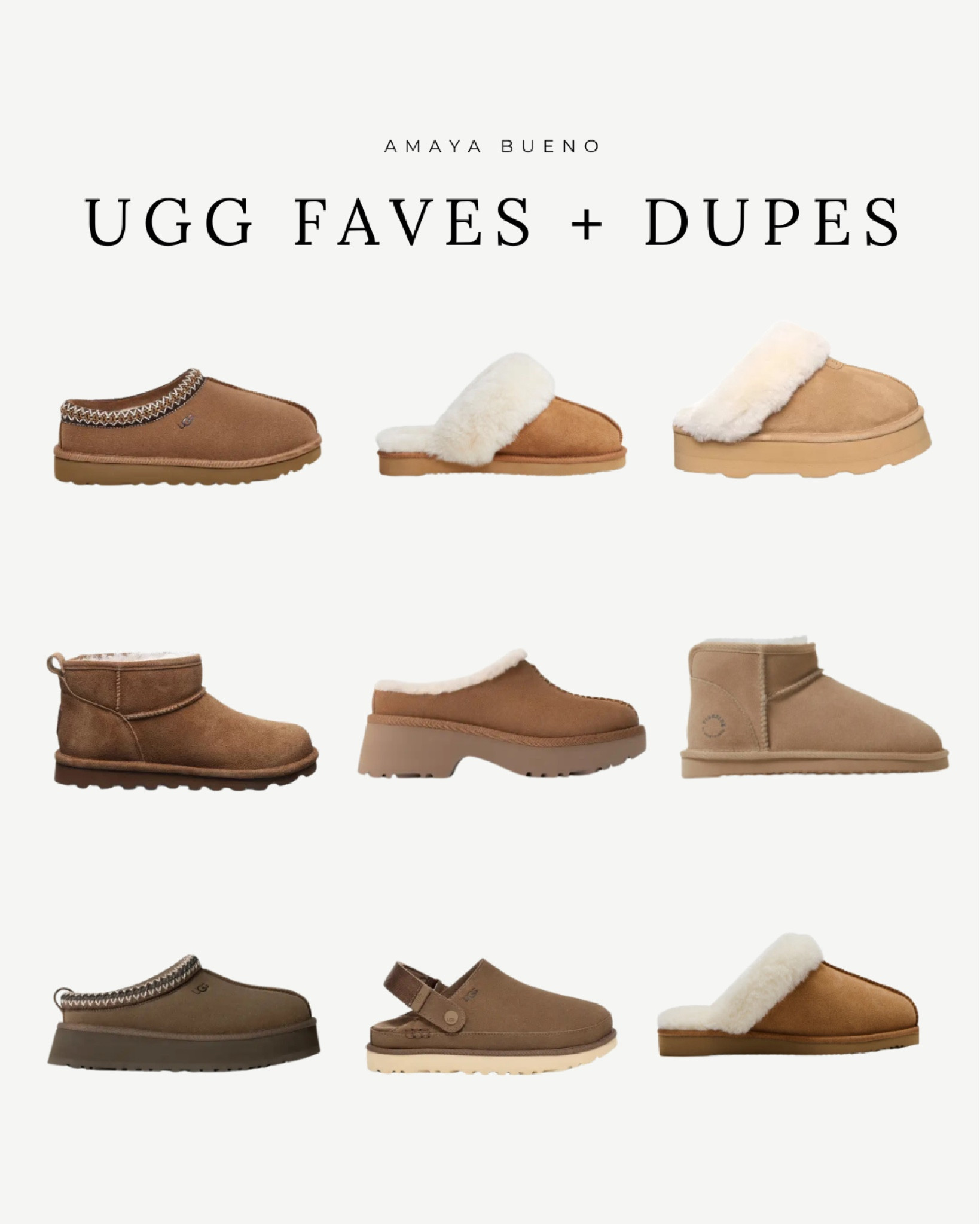 The perfect cozy Ugg shoes + Ugg dupes for the fall! 