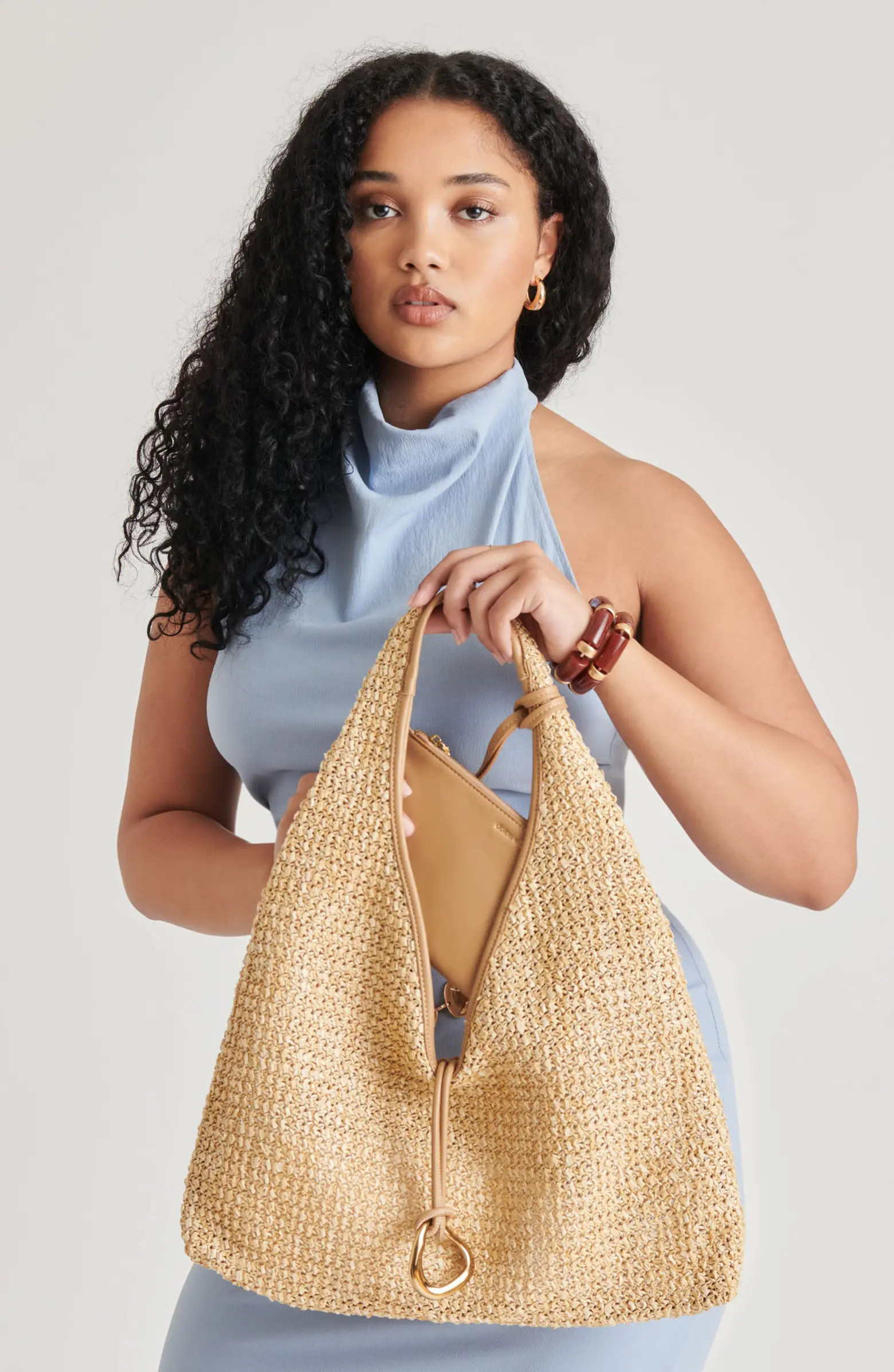Missie Raffia Shoulder Bag | Nordstrom