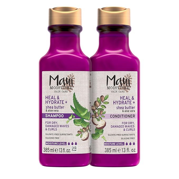 Maui Moisture Heal & Hydrate + Shea Butter Shampoo & Conditioner Bundle, Hair Care Set with Shea ... | Amazon (US)