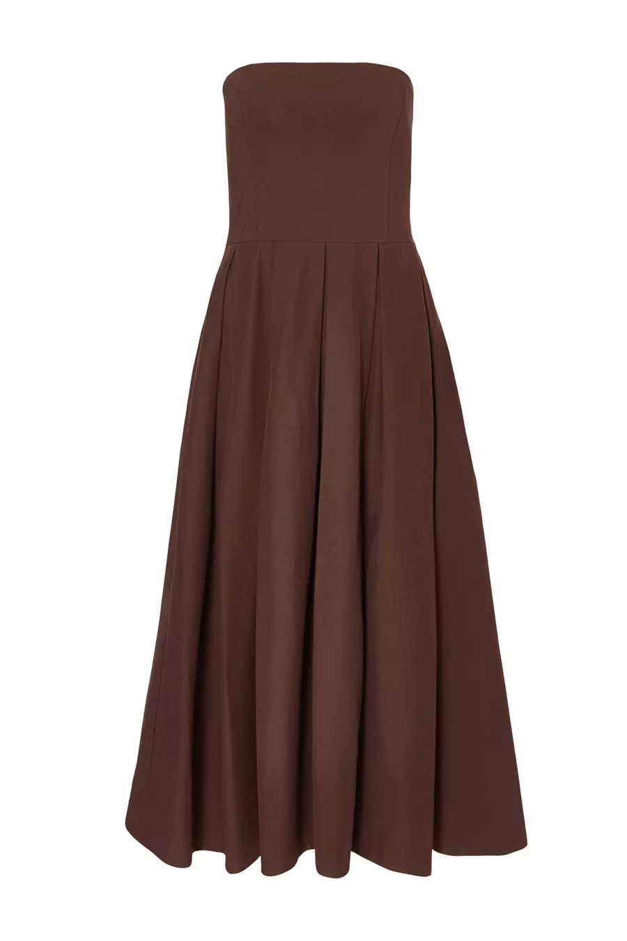 Brown Bandeau Midi Dress | Quiz Clothing