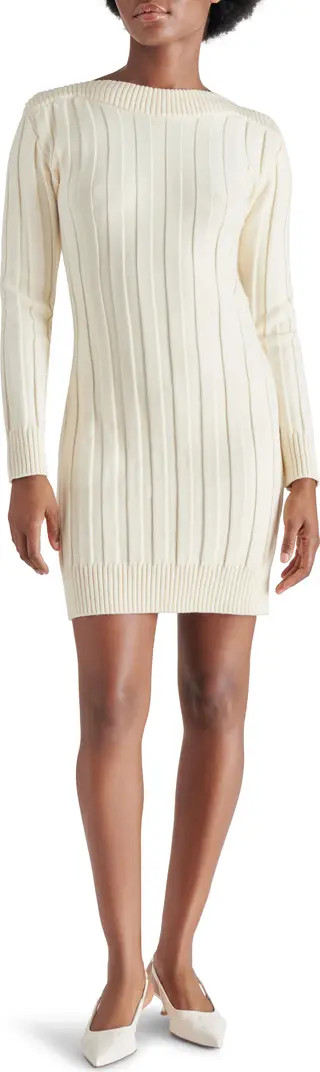 Steve Madden Suzie Wide Rib Long Sleeve Mini Sweater Dress | Nordstrom | Nordstrom