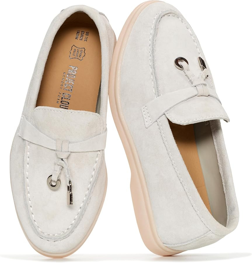 Project Cloud Girls Loafers 100% Genuine Leather Kids Shoes - Lightweight & Slip Resistant Girls ... | Amazon (US)